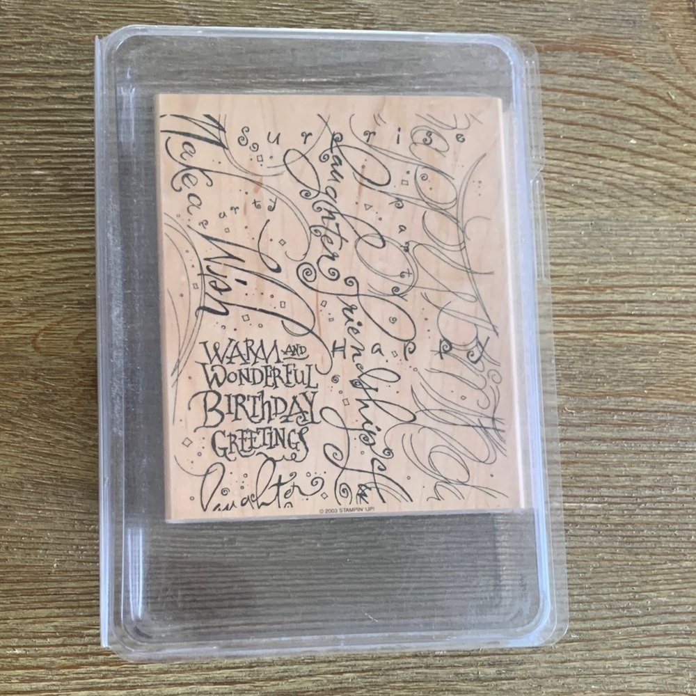 Stampin’ Up! Rubber Stamp Set Happy Birthday Greetings Set of 1